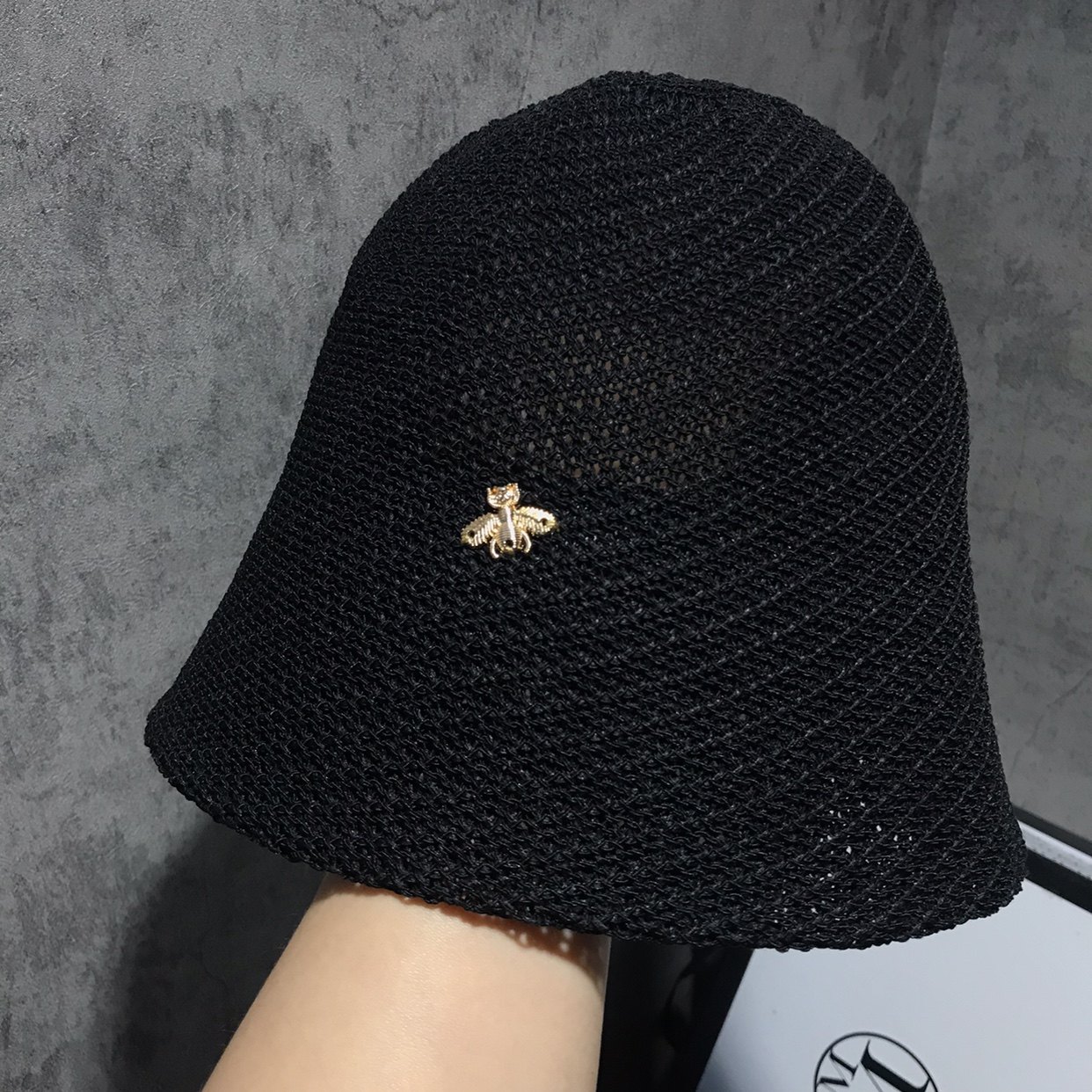 春夏夏秋韩国东大门针织时尚简约水桶帽双优雅直筒帽子