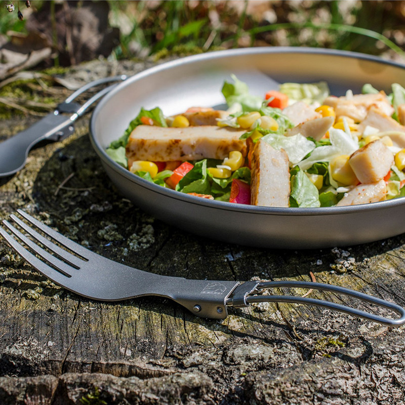 丹麦nordisk大白白熊叉子勺子西餐三件件套户外西餐餐叉