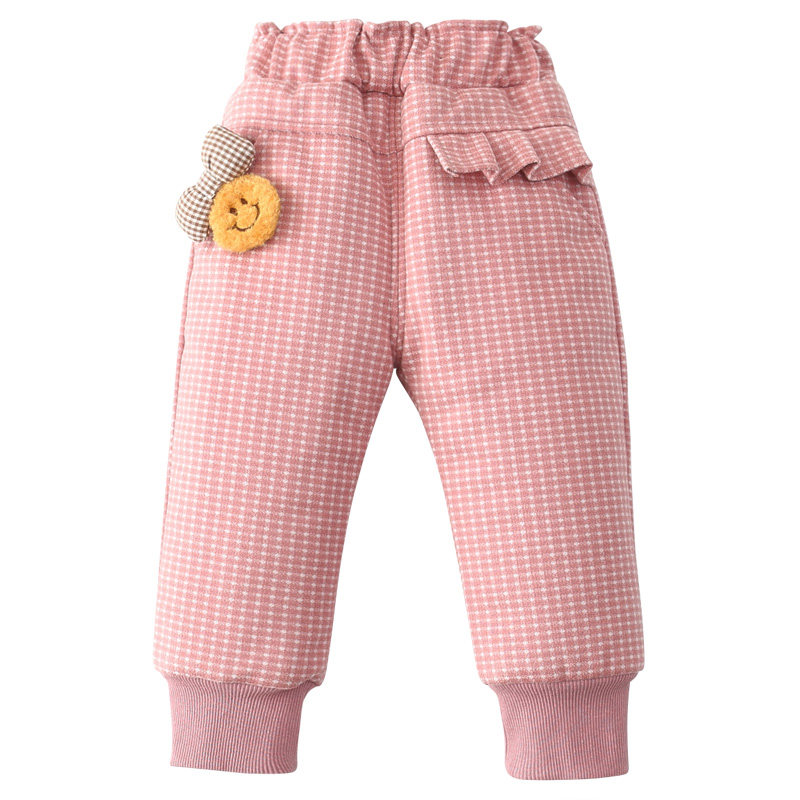 童装女童裤子冬季外穿婴儿儿童夹棉加绒棉裤裤子