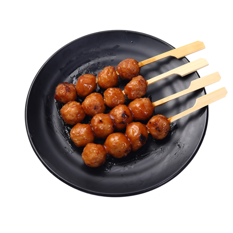 尽美清真碳烤酱汁丸子子串270克10串日式鸡肉鸡肉丸
