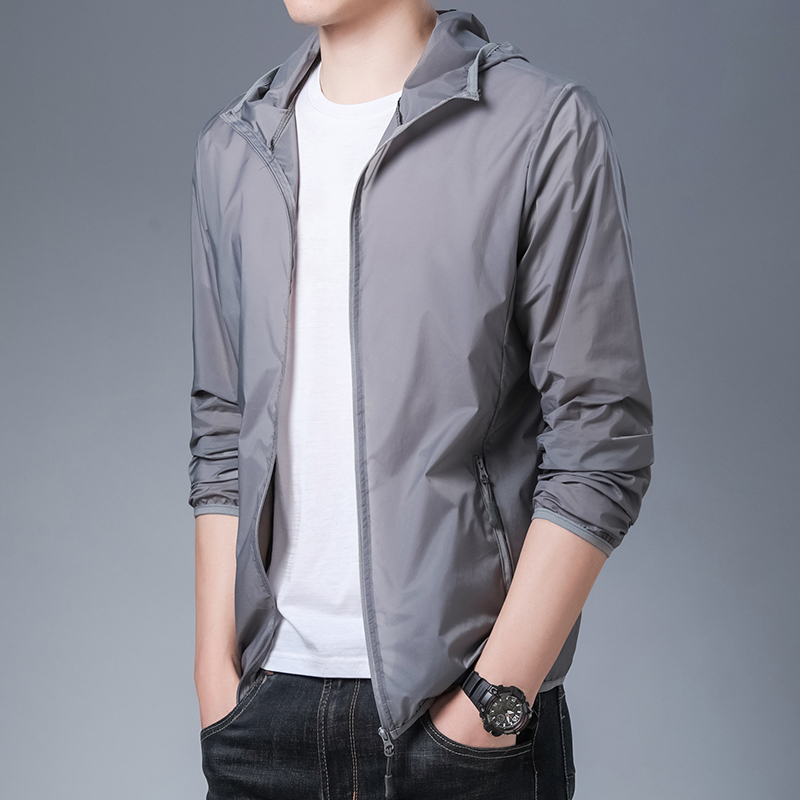 防晒衣男夏季超薄透气防紫外线外套钓鱼专用春季薄款连帽皮肤衣潮