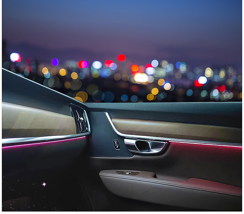 沃尔沃s90xc60xc90车内氛围64色汽车呼吸屏幕控制全屏汽车氛围灯