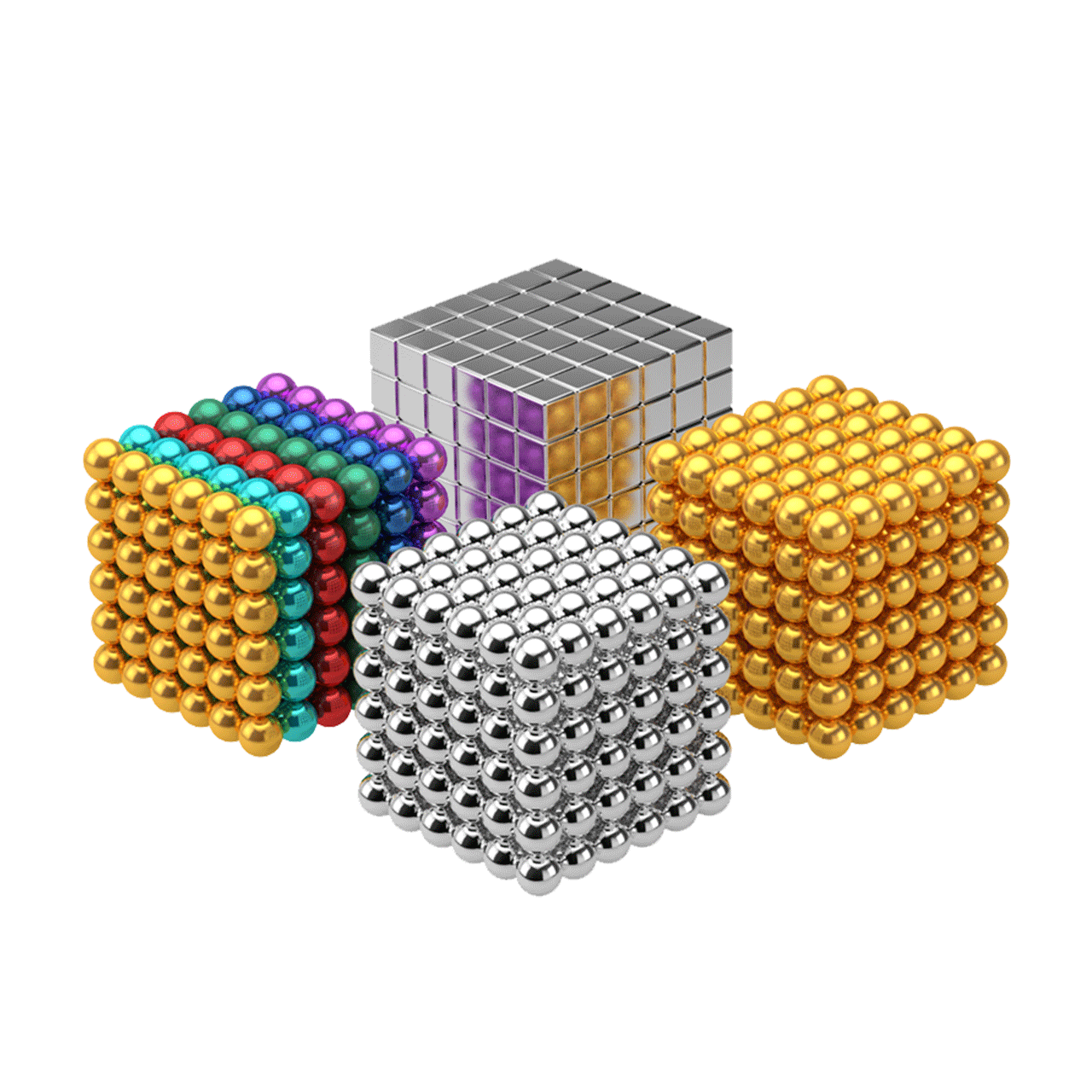 吸铁石珠块益智玩具八克魔力磁铁1000颗棒星磁力马克建构