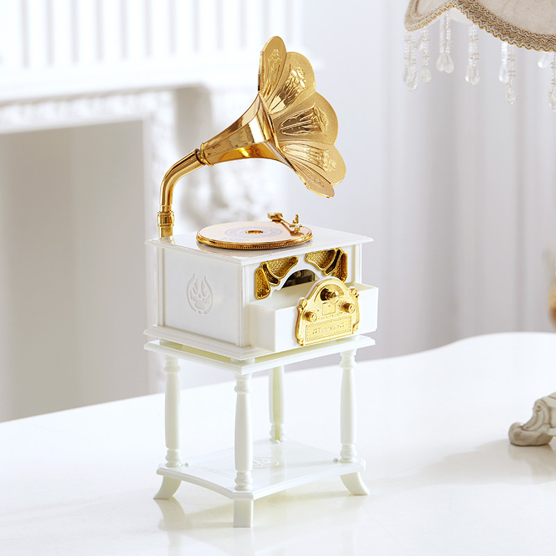 复古怀旧留声机八音盒音乐盒生日礼物女生情人创意音乐盒