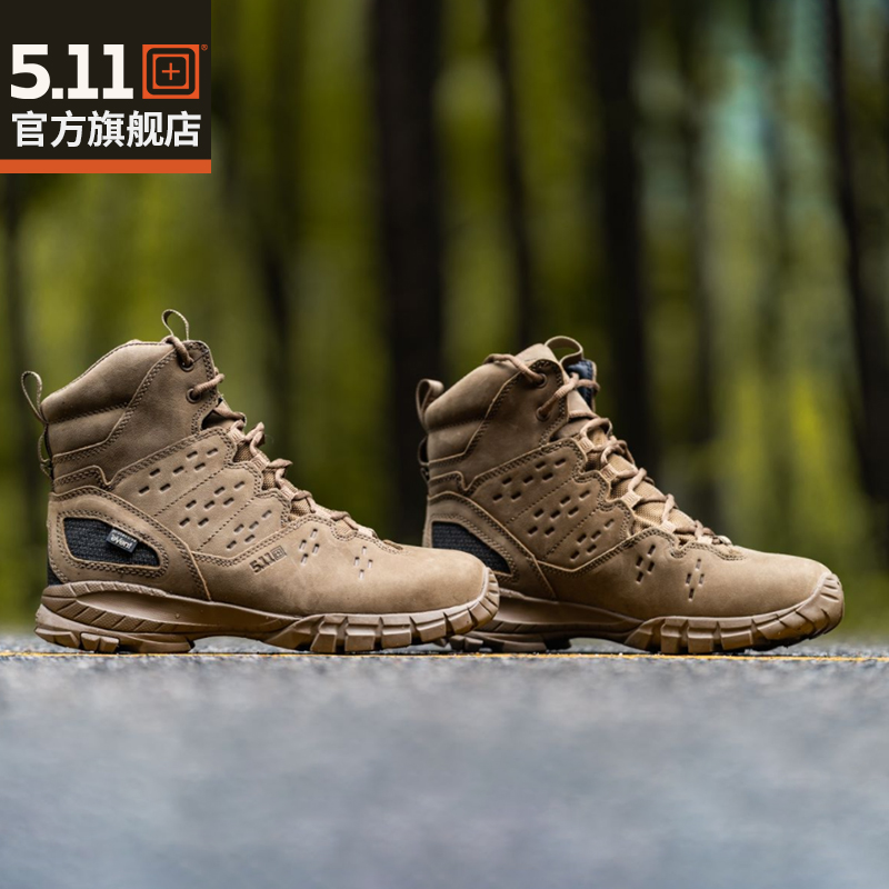 5.11防水作战靴511新品6寸户外战术靴V底登山靴沙漠靴子 12373
