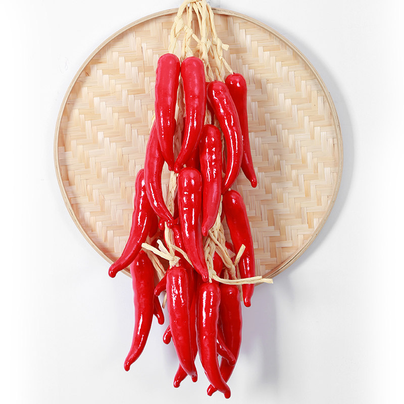 假辣椒串仿真辣椒干辣椒串黄瓜大蒜萝卜花生玉米串农家乐饭店装饰