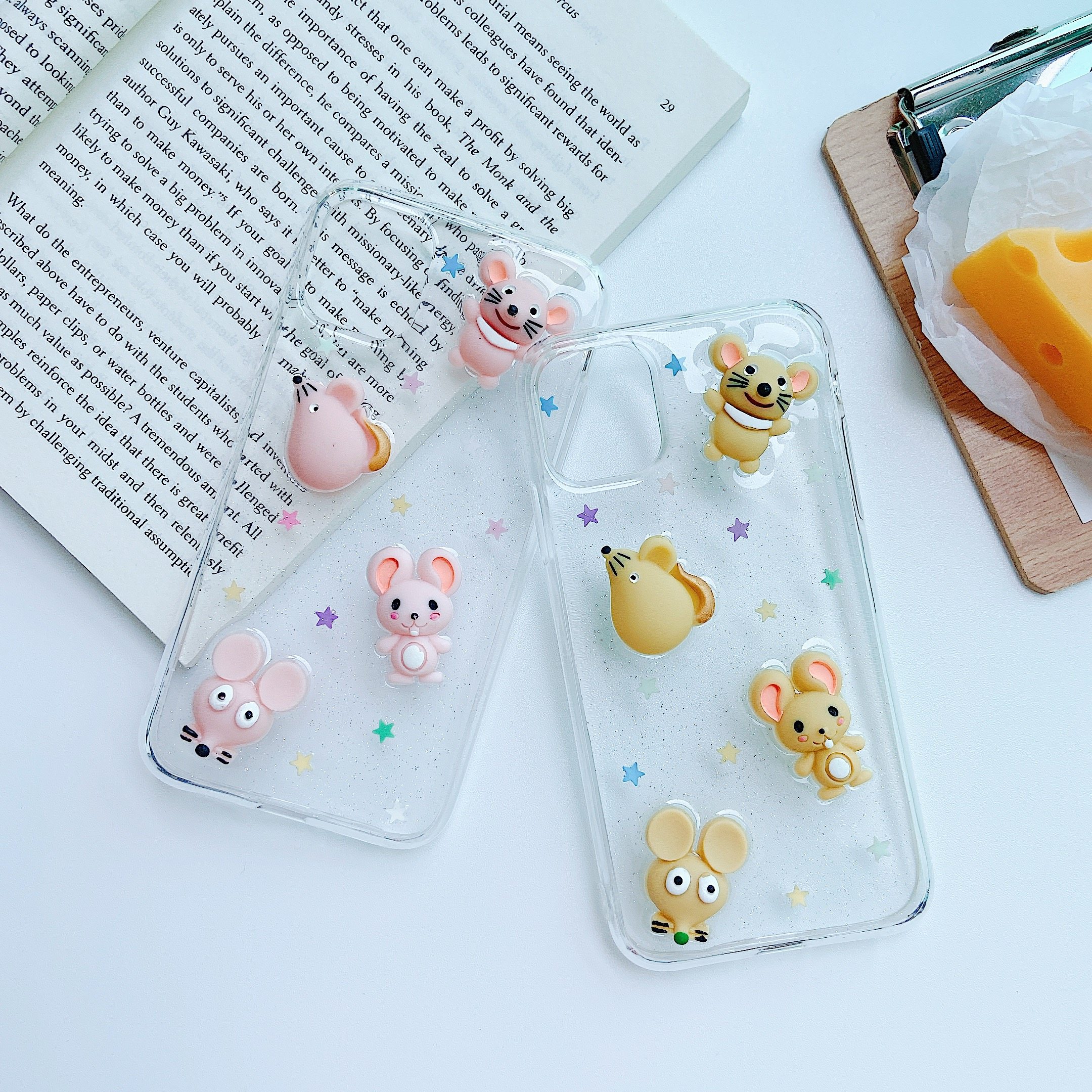 可爱小老鼠美图t9手机壳t8卡通立体m6全包m8防摔v6保护软套少女款