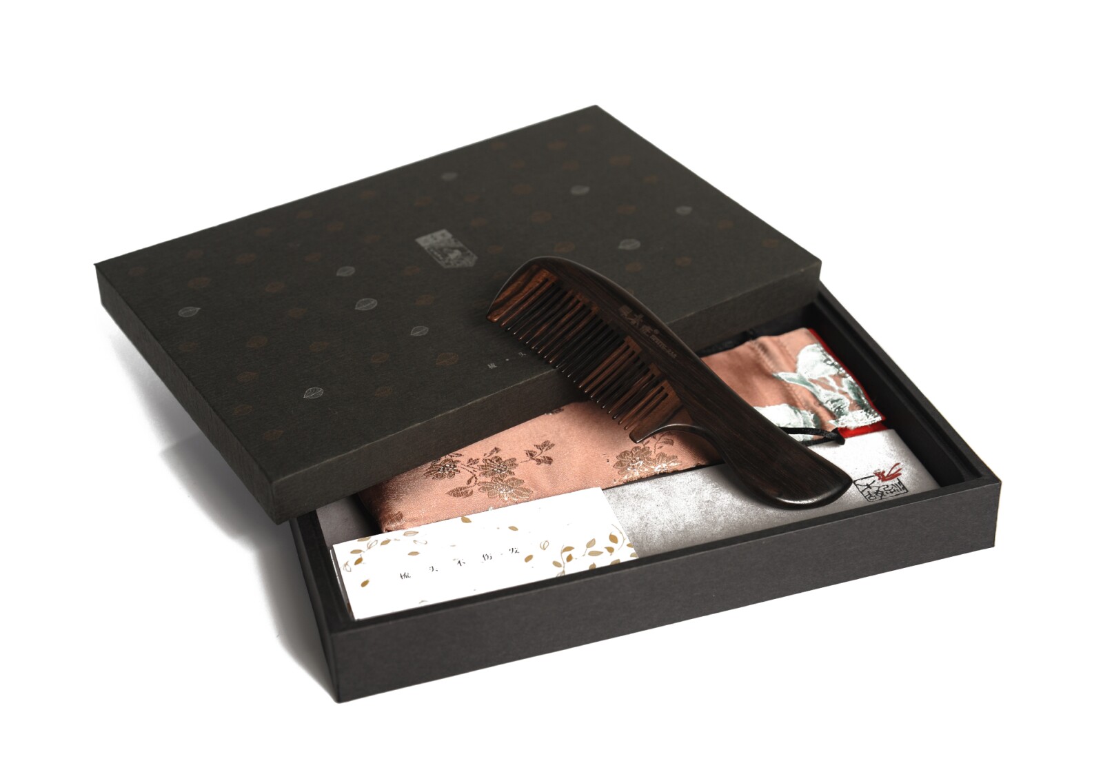 谭木匠 sp礼盒het梳5-2 高档黑檀木梳子 送领导 商务礼物