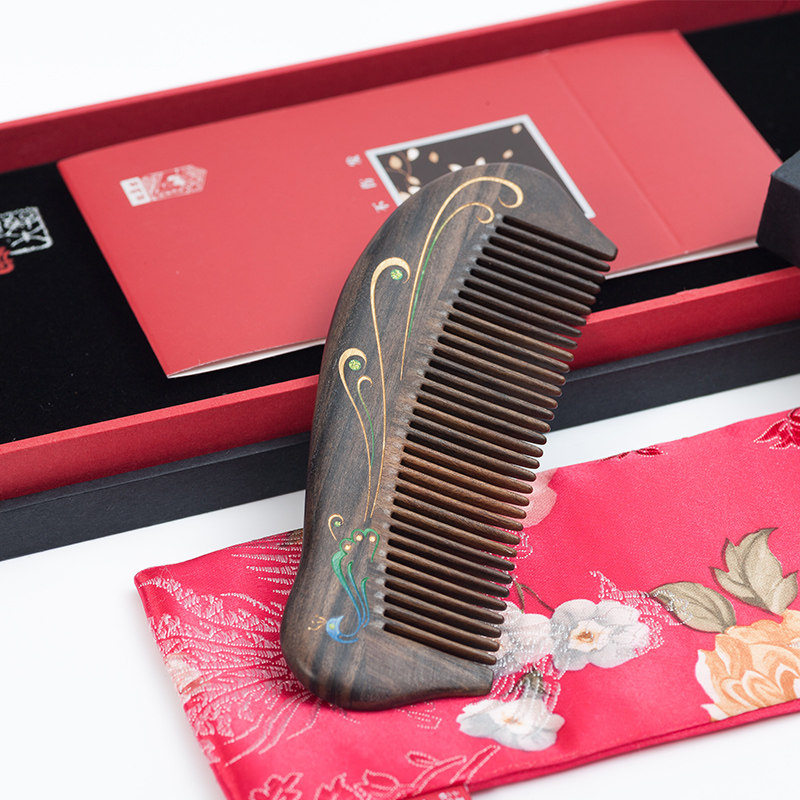 谭木匠雀翎二木梳子创意礼物送女友