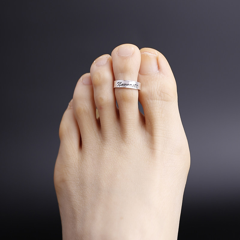 呈于namaste瑜伽脚趾开口脚戒纯银戒指女脚饰品戒指