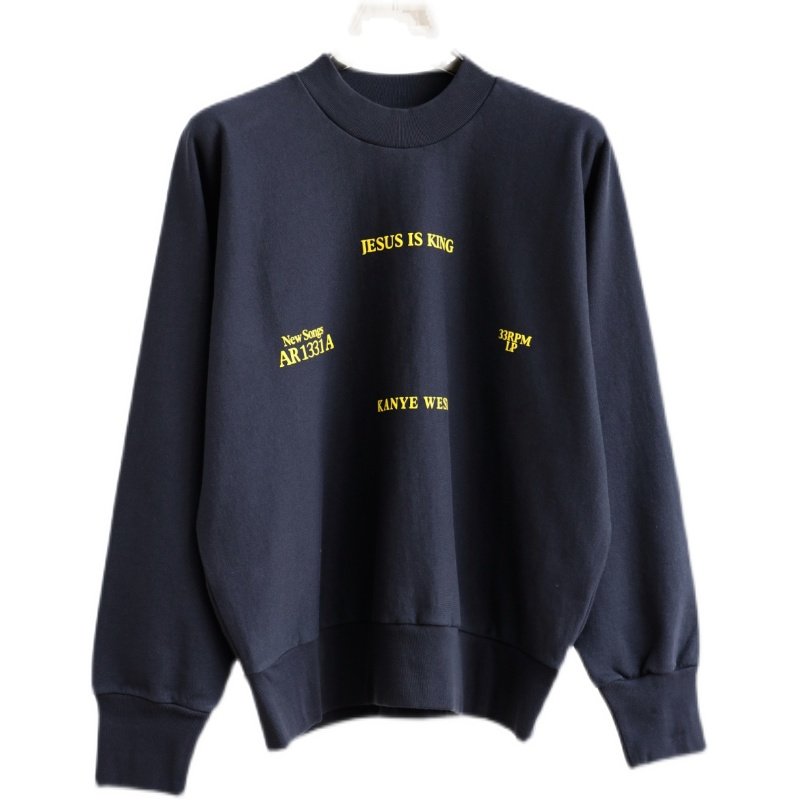 克莱因侃爷jesusisking欧美美高街潮牌半高高领卫衣