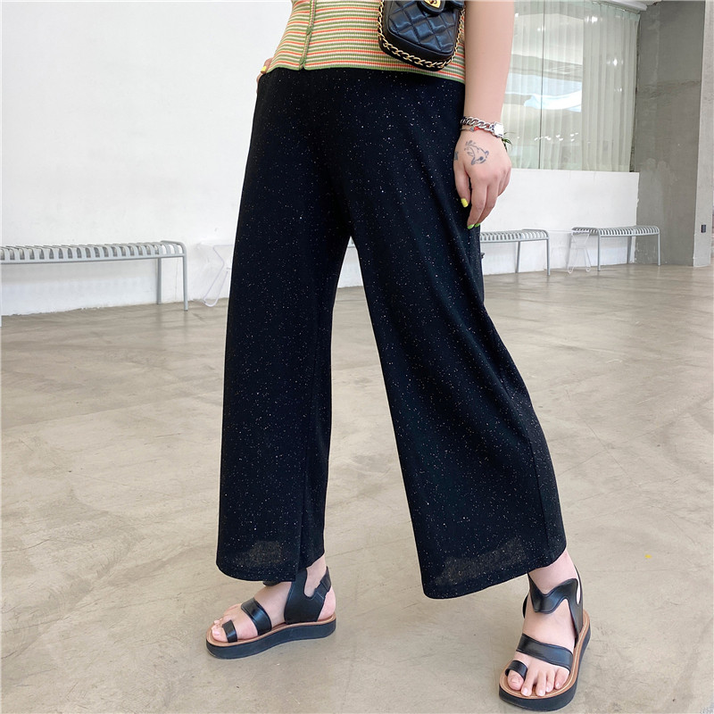 ladyplus夏季九分薄款钻石裤胯大腿粗女裤子大码女装