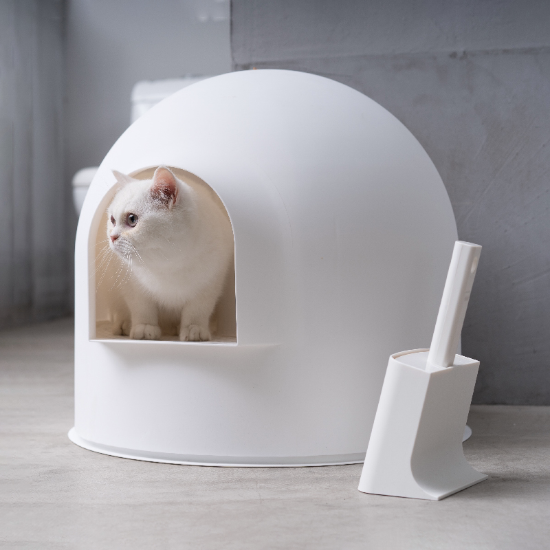 pidan雪屋猫砂盆厕所半封闭大号防外溅隔猫咪用品猫砂盆