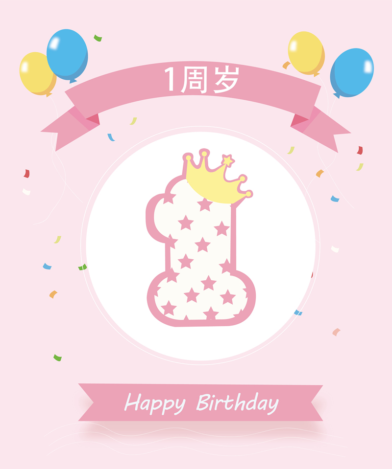 鸡宝宝一周岁过生日布置装饰用品生日海报满月百天儿童派对背景墙