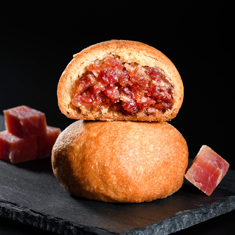 中秋节老滇式云腿月饼云南特产酥皮蛋黄宣威火腿月饼散装礼盒24枚