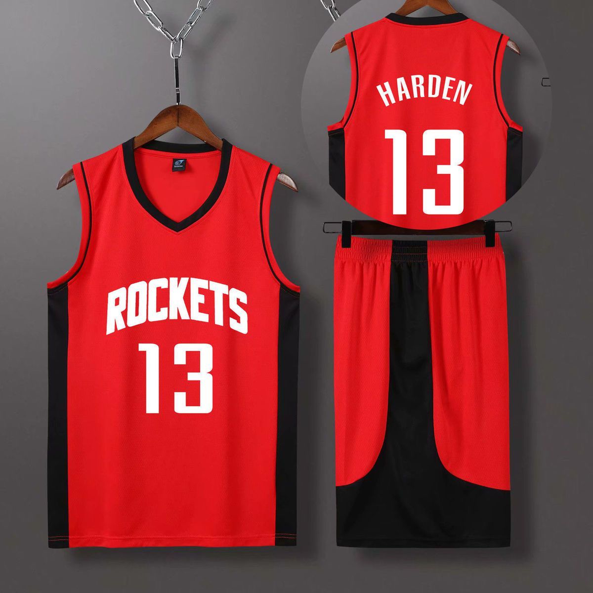 篮球火箭队麦迪1号球衣哈登13号姚明11号威少篮球服