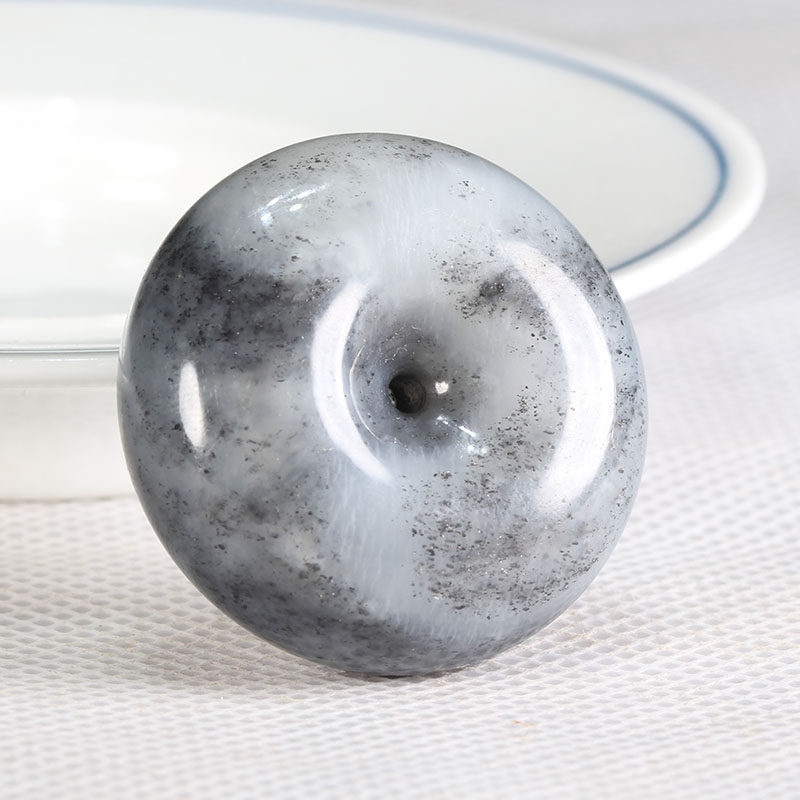 愚石苑新疆和田青花玉吊坠平安扣挂件玉佩天然玉石颈饰