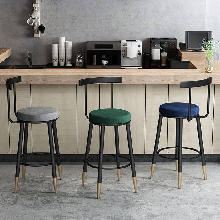 欧式座椅餐椅吧台椅前台高脚凳吧台手机店铁艺靠背椅子冷饮店ins