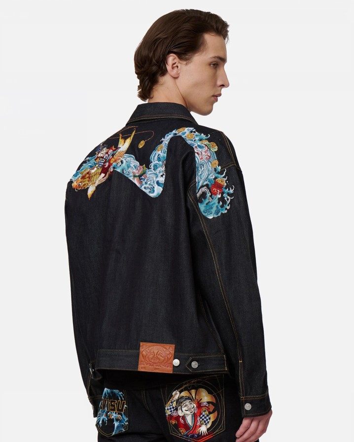 牛仔福神外套2022秋冬男士宽松休闲钓鱼翁海浪运动茄克