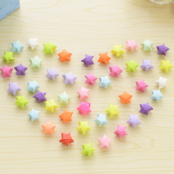 星星折纸85条装幸运幸运星diy手工纸叠彩色纸条折纸