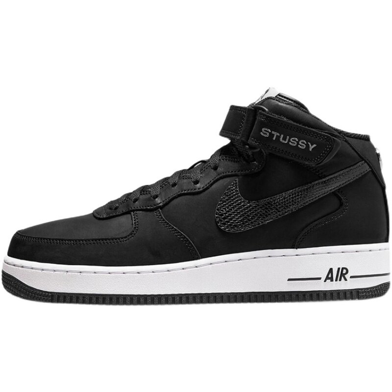 nikeairforcemidaf1stussy黑白蛇纹休闲板鞋板鞋