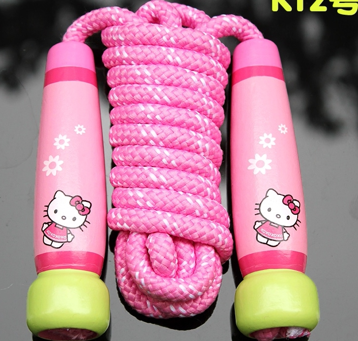 一年级男女孩子单人木质专业绳儿童跳绳幼儿园中小学生绳子可调节