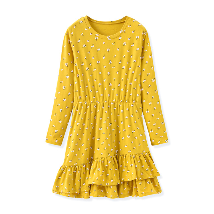 心语外贸童装女童长袖连衣裙儿童全棉裙子春秋连衣裙