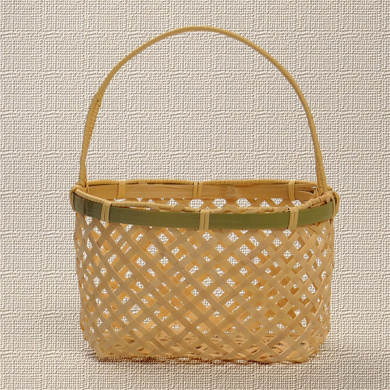 竹编提篮篮子小提竹篮竹制品手工篮家用手小竹竹编
