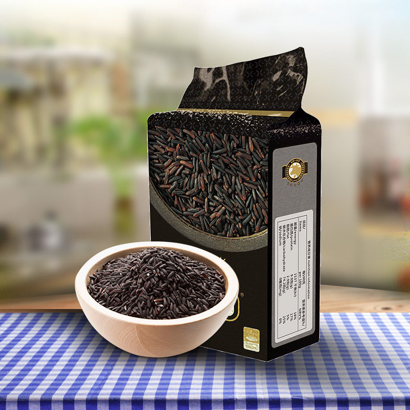 koko泰国原装进口黑莓黑米粗粮大米1kg2斤包邮黑米