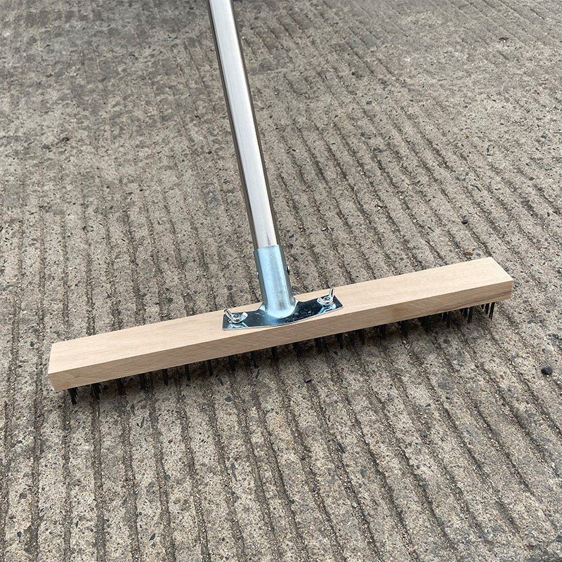 混凝土拉毛钢丝长柄地刷除锈除垢刷子工业用桥梁钢丝刷