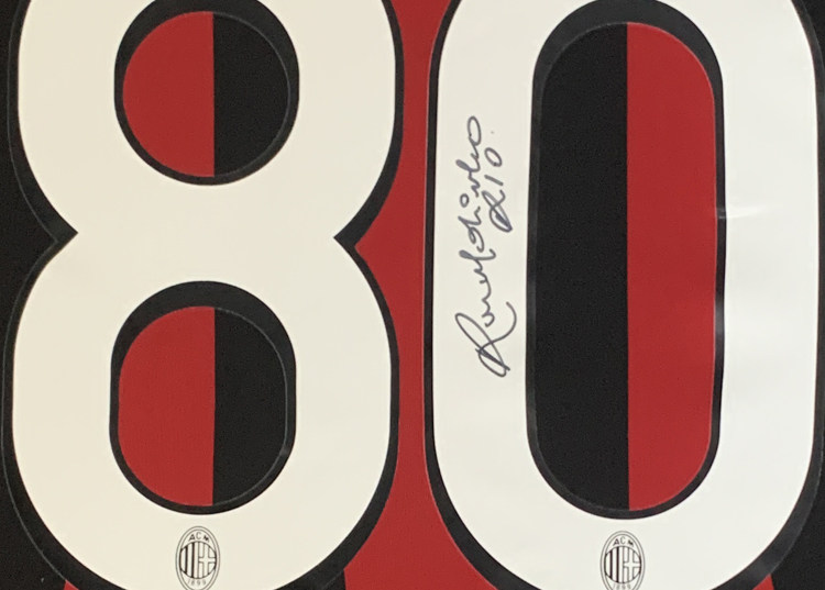 ac米兰小罗罗纳尔迪尼奥亲笔签名足球球衣sa创意礼品