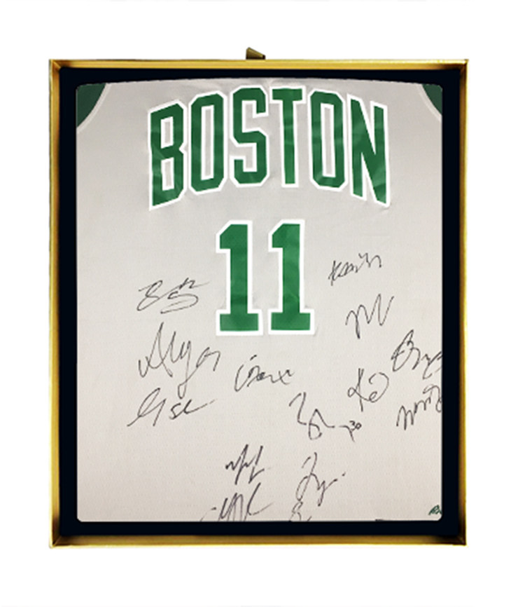 凯尔特全队欧文福德亲笔签名篮球球衣saproof文化