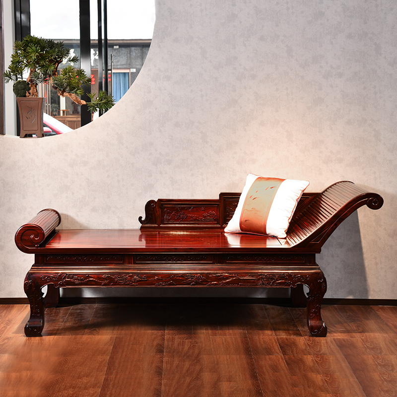 红木家具印尼酸枝贵妃阔叶黄檀美人实木仿古罗汉贵妃榻