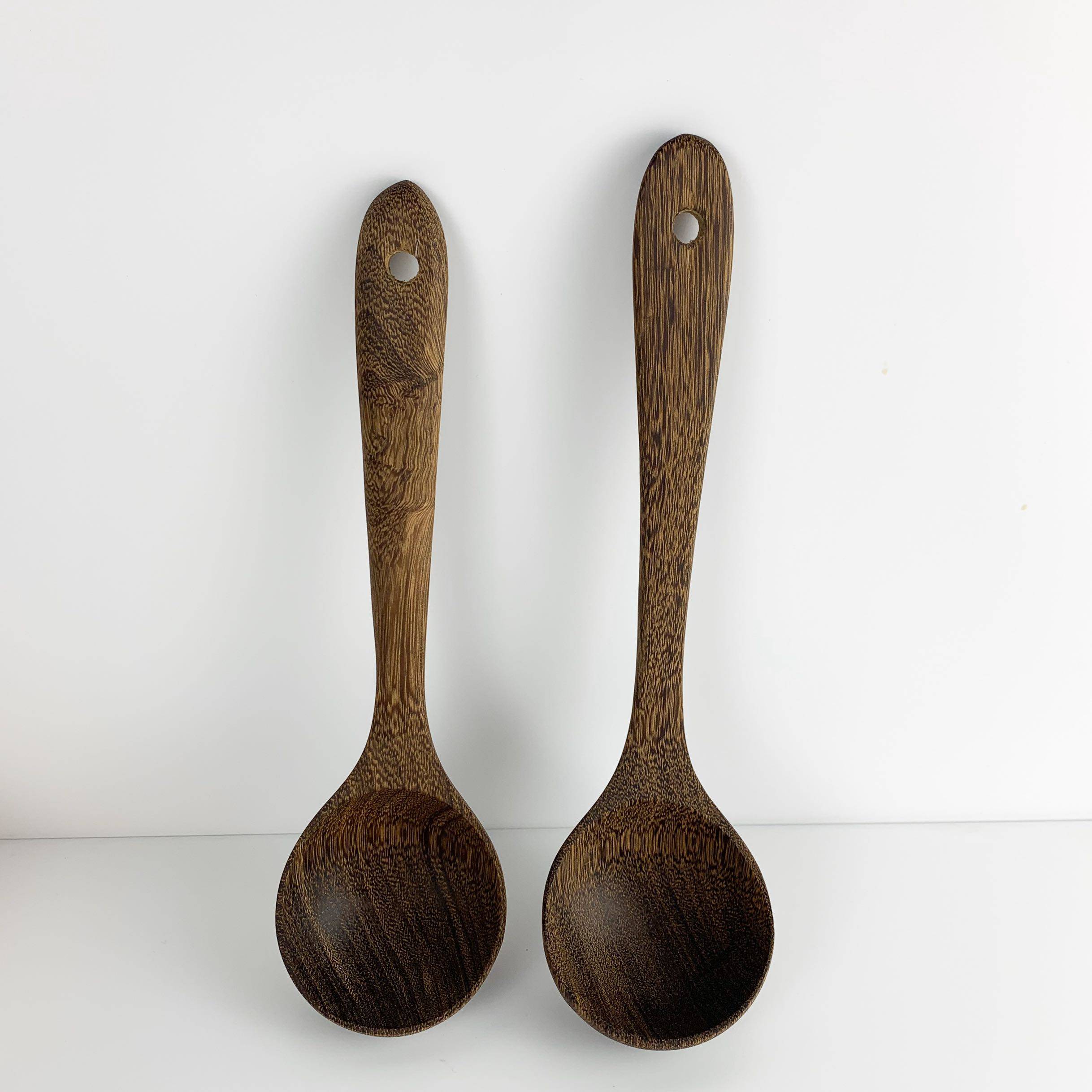 日式无漆无蜡鸡翅木汤勺长柄粥勺实木不粘锅家用汤勺