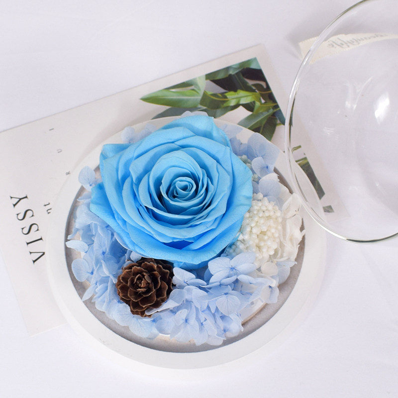 永生花玻璃罩diy材料手工女友女生生日情人节母亲节永生花