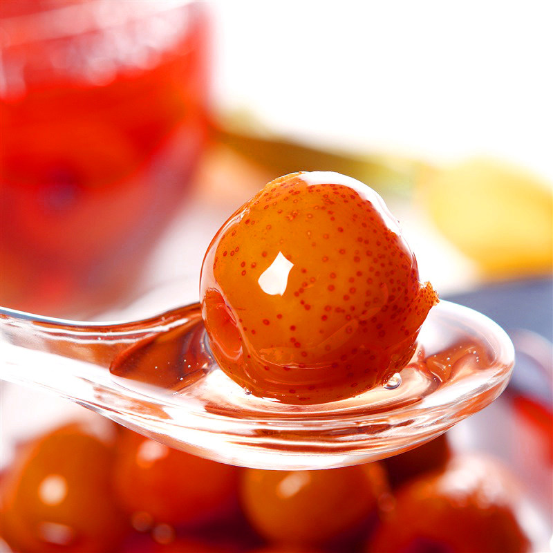 魁牌新鲜糖水山楂罐头320g3罐出口水果零食水果罐头