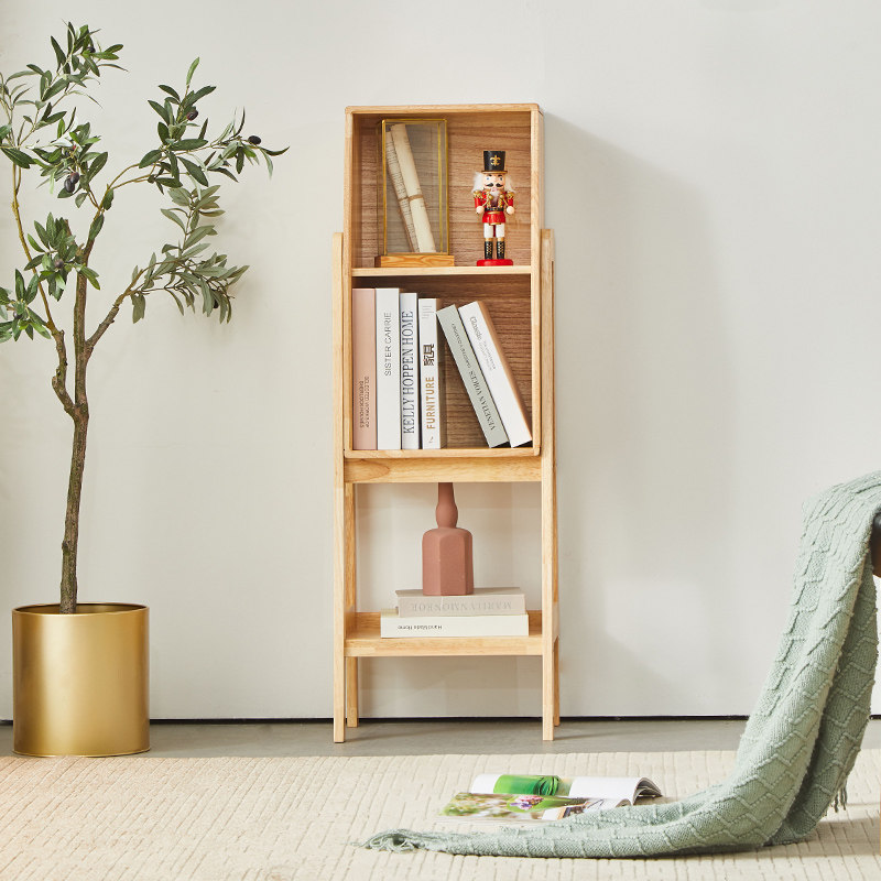 书架北欧实木简约小户户型客厅书房储物柜电视书架