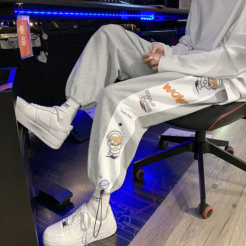 裤子男士运动男裤夏季薄款休闲长裤潮牌潮流春秋男生卫裤宽松束脚