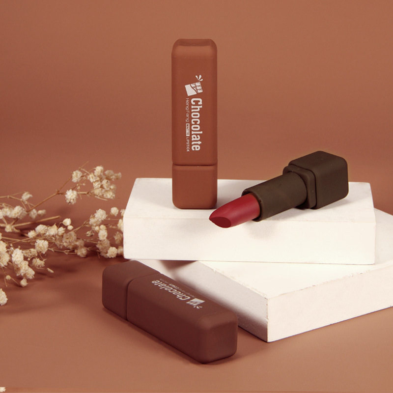 哑光雾面巧克力口红套盒礼盒盒装女学生素颜平价唇膏