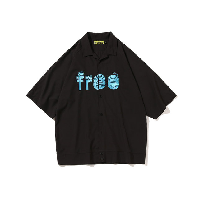 Freamve liberal short-sleeved shirt national tide men and women couples loose street hip-hop shirt summer Freamve liberal short-sleeved shirt national tide men and women couples loose street hip-hop shirt summer