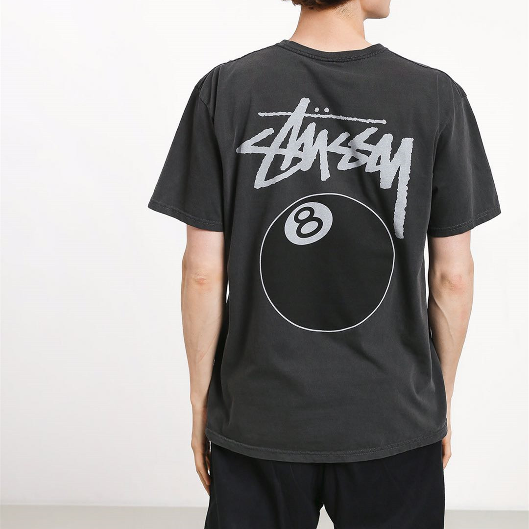 现货正品stussyballtee经典八球黑八短袖男女t恤