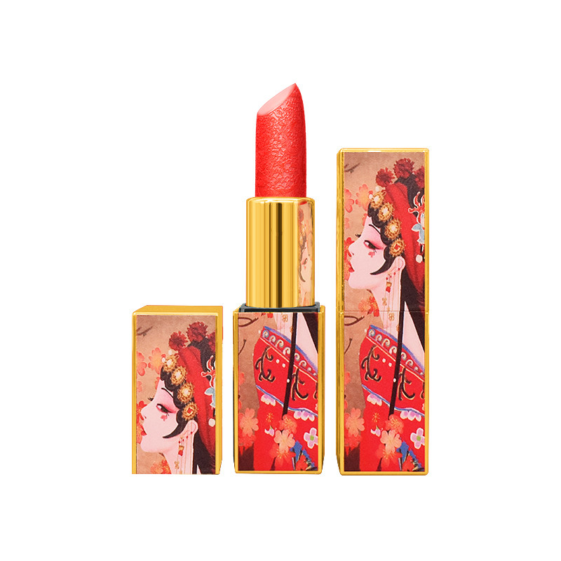 创意高档磁扣口红管121草彩diy手工口红空管复古中国风京剧个性