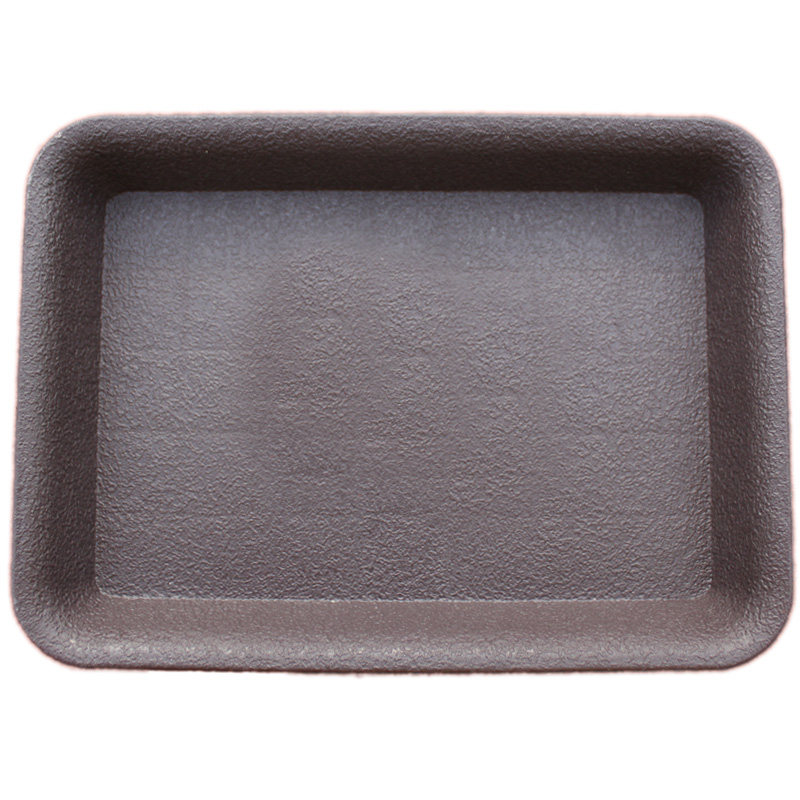 托盘加厚加宽磨砂长方形红色黑色花盆底托紫砂花托