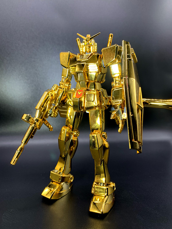 高达万代hgucrx782新生新生元元祖黄金电镀台场高达模型专区
