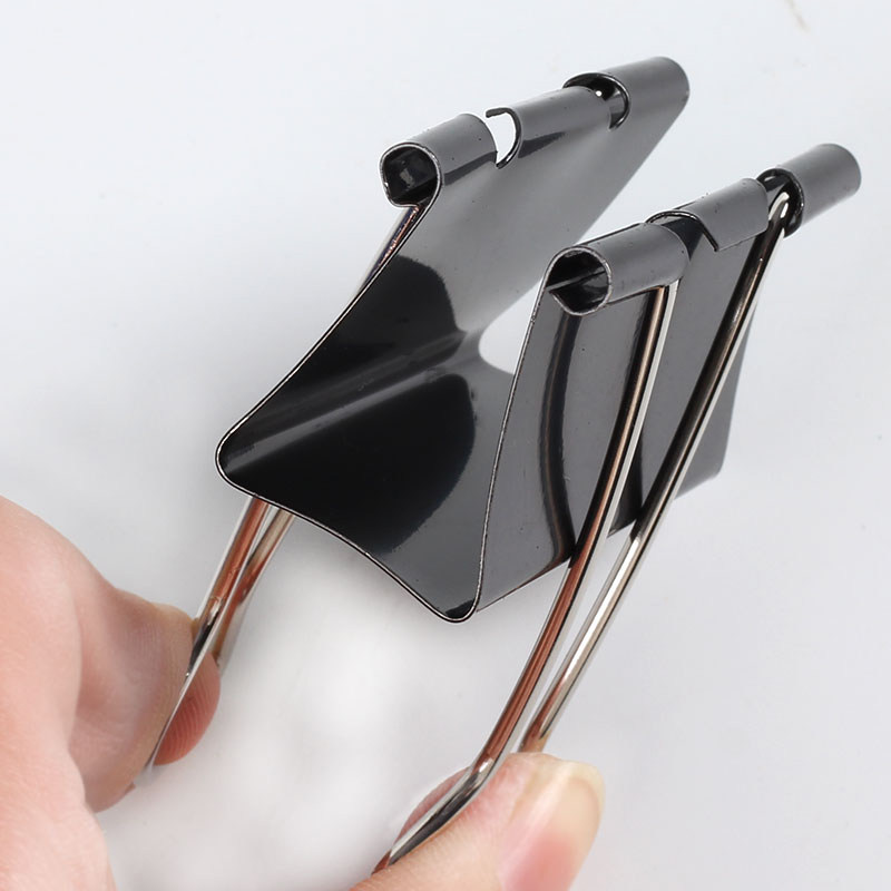 不锈钢票夹小夹子办公用文件票据夹大号小号金属铁夹钢夹美术夹子多