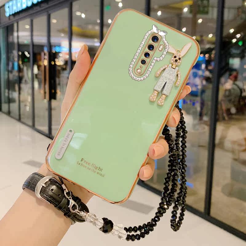 opporeno2z手机壳oppo reno2卡通硅胶保护套renoz2全包边挂绳防摔pck