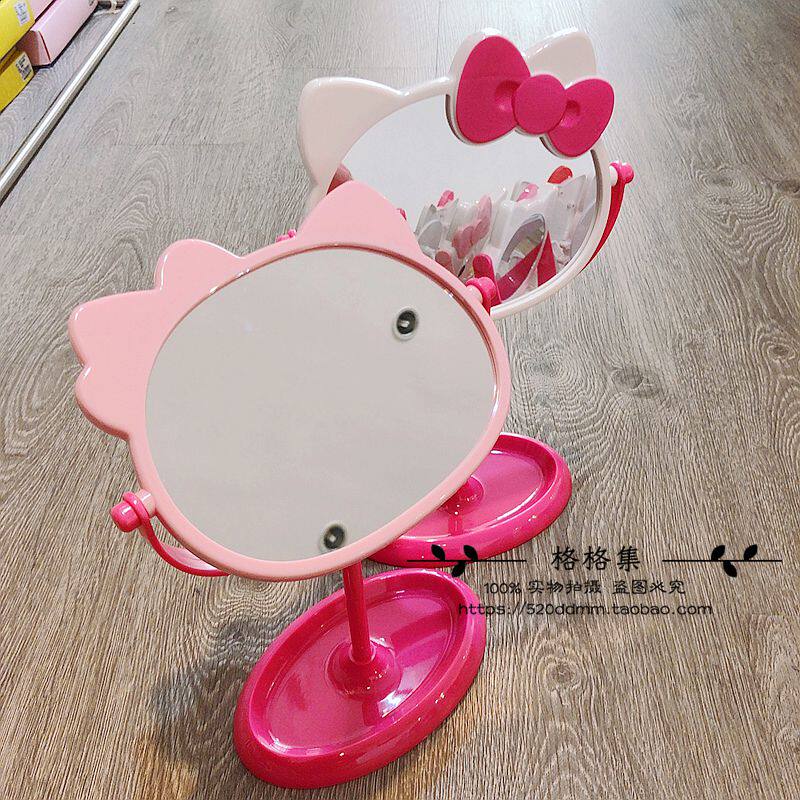 日系儿童卡通可爱镜子女童便携梳妆化妆镜公主随身化妆镜