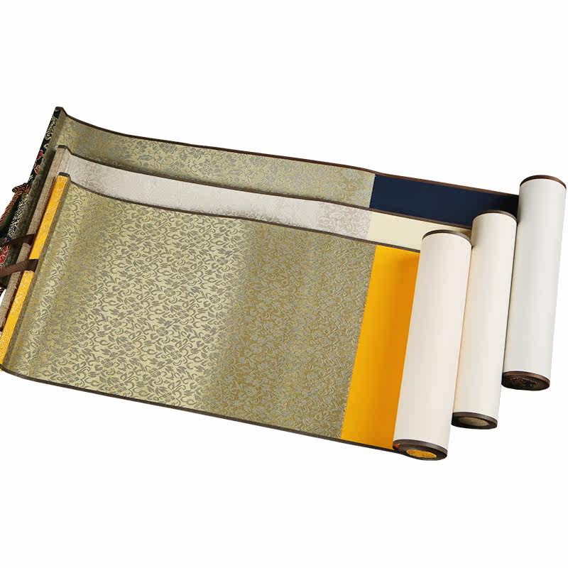 宣纸手卷空白卷轴心经手卷心经宣纸万年蓝佛教黄小楷可配锦盒定制