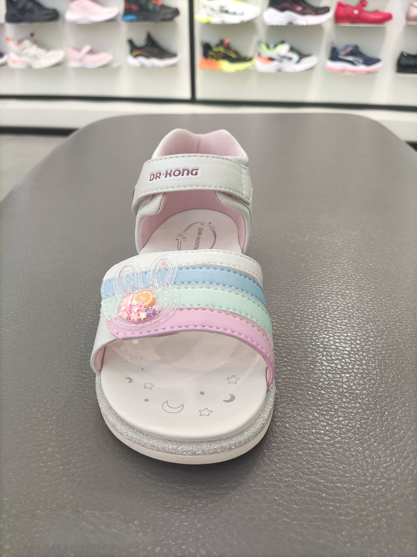 凉鞋江博士专柜正品2021夏季女童露趾公主全接触凉鞋