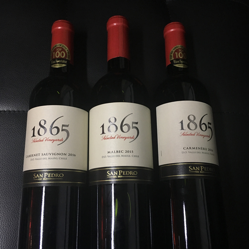 智利圣佩特罗明星庄园 1865赤霞珠红葡萄酒 原瓶原装进口红酒干红